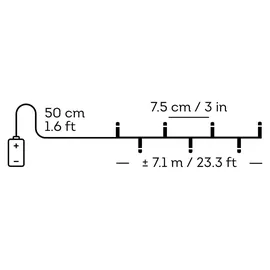 Kaemingk LED-Lichterkette Durawise 7,1 m warmweiß schwarz
