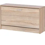 FineBuy Schuhbank 80 x 47 x 24 cm geschlossen / weiß