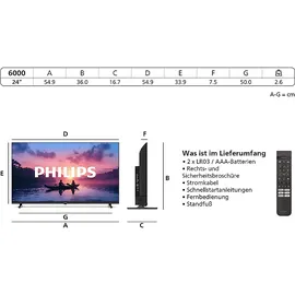 Philips 24PHS6000/12 24" HD-Ready LED Smart TV