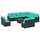 vidaXL Gartensofa-Set 13-tlg. Loungeset schwarz