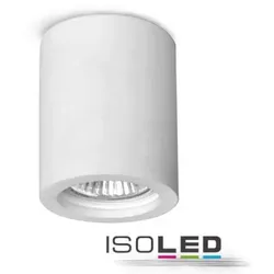 Aufbaustrahler GU10 230V aus Gips rund überstreichbar Downlight