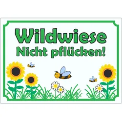 Aufkleber Wildwiese Nicht pflücken A0 (841x1189mm)