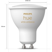 Philips Hue White Ambiance GU10 5W, 3er-Pack (929001953312)