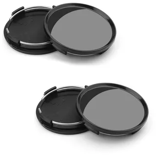 4 Stück Radnabenkappen, DEANKEJI Schwarz Radnabenabdeckung, mit Edelstahlring, Nabendeckel für Räder mit 63mm Durchmesser