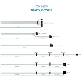 TooQ ATX 750w TQAPOLO-750SP - Black
