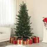 Homcom Weihnachtsbaum, 180 cm Christbaum mit 467 Spitzen, flammenhemmend, klappbar Stahlständer, für Weihnachten Deko, Grün