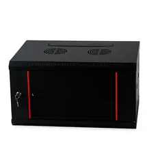 danicom Baseline 4U Wandschrank mit Glastür 600x450x280mm (BxTxH) - Schwarz - Traglast 50 kg - Wandmontage - Serverschrank - Wandgehäuse - Server Rack - Server Enclosure