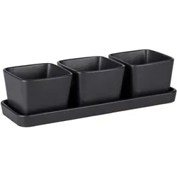 Snack & Dip Schalen Set - schwarz