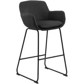 Actona Barhocker rund Stahl matt schwarz