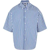 URBAN CLASSICS Striped Short Sleeve Summer Shirt - weiß,