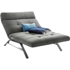 KAWOLA Relaxliege AMERIVA Polyester 120 x 110 x 158 cm Silber mit Kissen und Kopfteil