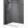 Polysan s.r.o. Polysan MODULAR SHOWER BLACK Glaswand für Wandmontage, 1-teilig, 800mm - Schwarz