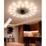 Moderne LED-Deckenleuchte Dimmbar Wohnzimmer Deckenlampe Mit Fernbedienung deckenleuchte für Deckenbeleuchtung Schlafzimmer,Wohnzimmer,Esszimmer, Restaurant (schwarz, D128)...