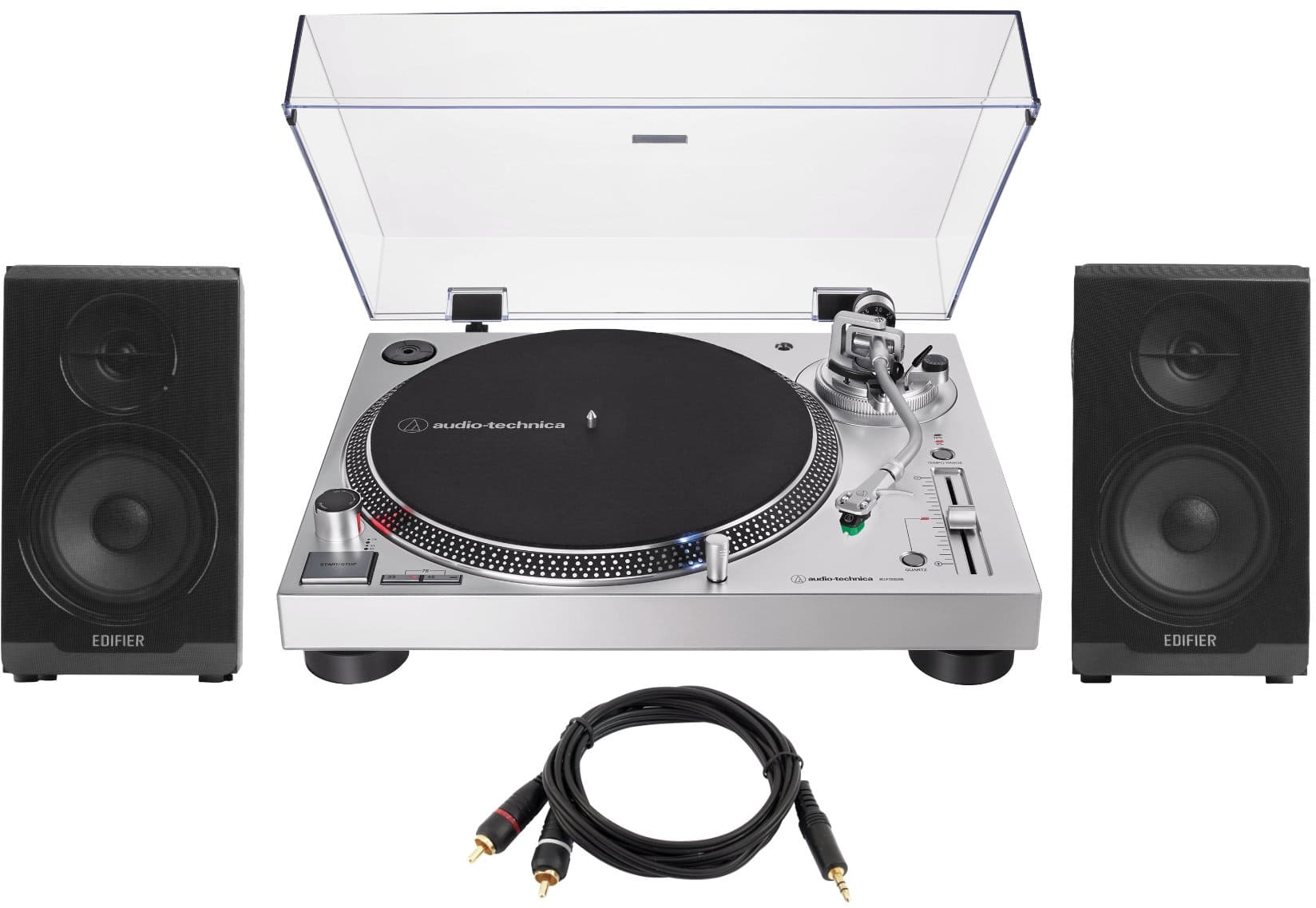 Audio-Technica AT-LP120XUSB Silber Plattenspieler Bluetooth Set