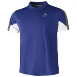 Head Racket Head Club 22 Kurzarm-poloshirt - Royal - S