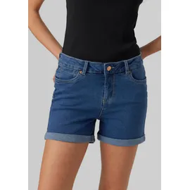 Vero Moda Luna FOLD Mid Waist Shorts(10279489) blue