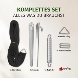 moritz Sturmband 13 Meter Markise Schwarz