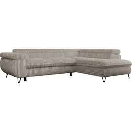 MKS Meble Eckcouch Cord 2-Sitzer Grau
