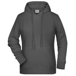 Damen Kapuzensweatshirt 8023, graphit, Größe L - graphit - L