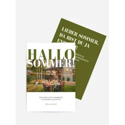 Einladungen zum Sommerfest selbst gestalten mit Spruch und Fotos im Onlinedesigner bei Meine-Kartenmanufaktur.de