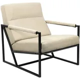 Svita Chris Loungestuhl Cocktailsessel Polsterstuhl mit Armlehne Beige
