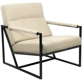 Svita Chris Loungestuhl Cocktailsessel Polsterstuhl mit Armlehne Beige