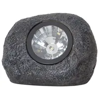 Star Trading Star LED-Solarstein"Rocky", grau