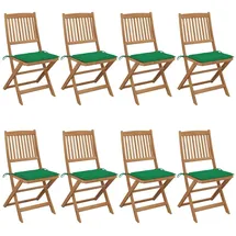vidaXL Klappbare Gartenstühle 8 St. 8 x 8 x 8 cm grün