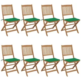 vidaXL Klappbare Gartenstühle 8 St. 8 x 8 x 8 cm grün