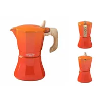 Oroley Italienische Kaffeemaschine Oroley Petra 6 Tassen Orange Aluminium
