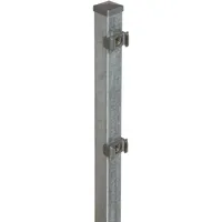 Floraworld Zaunpfosten 4 x 150 cm Silberfarben/Stahl