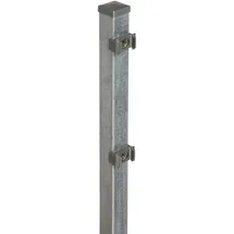Floraworld Zaunpfosten 4 x 150 cm Silberfarben/Stahl