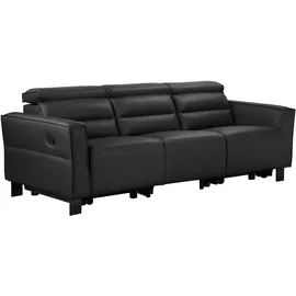 OTTO home Couch Kunstleder 3-Sitzer Schwarz