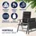 CASARIA Gartenstuhl Bern Premium 69 x 110 x 112,5 cm grau 2 St.