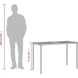 vidaXL Gartentisch mit Akazienholz-Platte 115 x 54 x 74 cm Schwarz