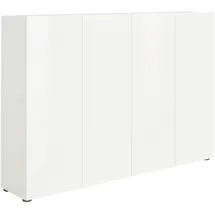 home24 Mister Bianco 160 x 115 x 34 cm weiß / hochglänzend