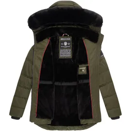 Navahoo Winterjacke "Lissandra", Damen, Gr. XS (34), grün (olive), Obermaterial: 100% Polyester. Innenseite: 100% Polyester, Jacken Winterjacke, mit hochwertigem Steppdesign