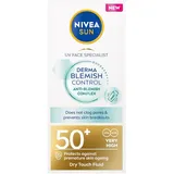 NIVEA SUN Derma Skin Clear Gesichtscreme zum Bräunen für Haut mit kleinen Makeln SPF 50+ 40 ml