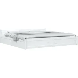 vidaXL Bett 180 x 200 cm Weiß