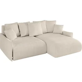 altdecor Ecksofa Cord 2-Sitzer Beige