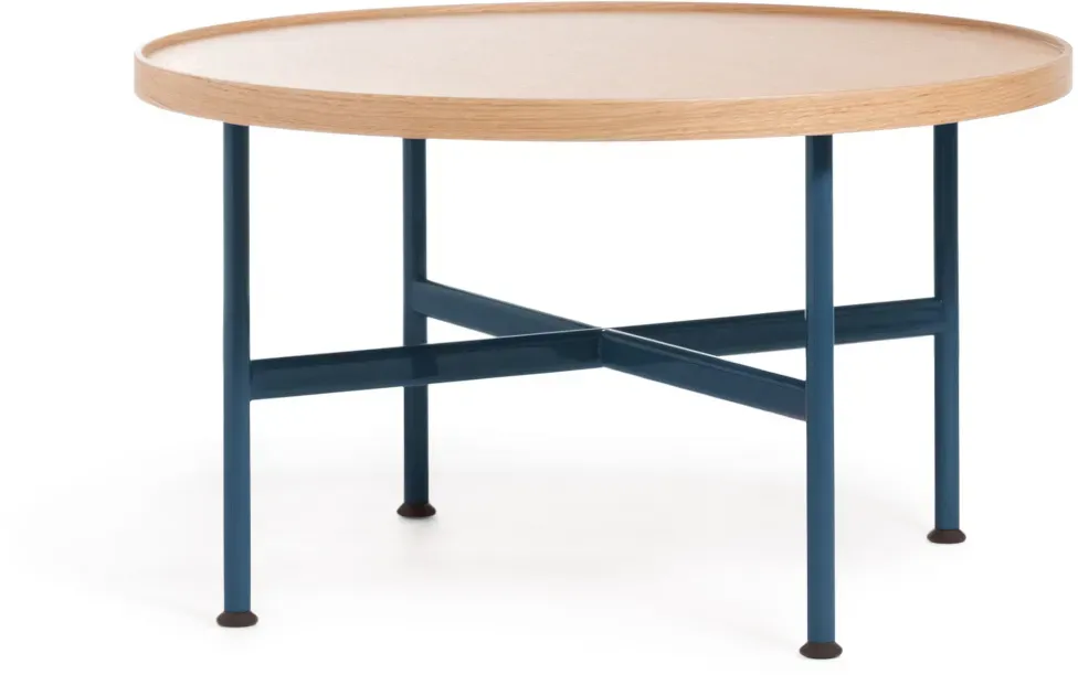 Magis Motta Couchtisch, Ø 70 cm, eiche natur / blau