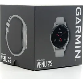 Garmin Venu 2S 40 mm Silikonarmband hellgrau/silber