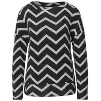 STREET ONE Flauschiges Shirt Schwarz | Gr.: 40