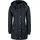 Black Premium by EMP Damen gefütterte schwarze Winterjacke mit abnehmbarer Kapuze und modischen Schulterklappen L - schwarz - L