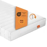 sleepling Matratze 90 x 200 x 13 cm, Rollmatratze Duo Wendematratze, Komfort- Kaltschaummatratze, Made in EU, Bezug waschbar, Ökotex 100, Härtegrad 2 und 3, weiß