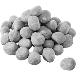 VEVOR 48 Stk. Keramiksteine Kieselsteine Dekorative Steine Kamin 2,5–5cm grau