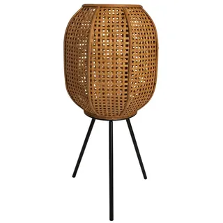 Lesli Living Bodenwindlicht Windlicht Laterne MACY 66cm naturel Bambus auf Ständer braun