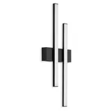 Telefunken Außenwandleuchte 2-flammig Kunststoff, Metall 47 x 15,5 x 4,2 cm inkl. IP44 spritzwassergeschützt schwarz