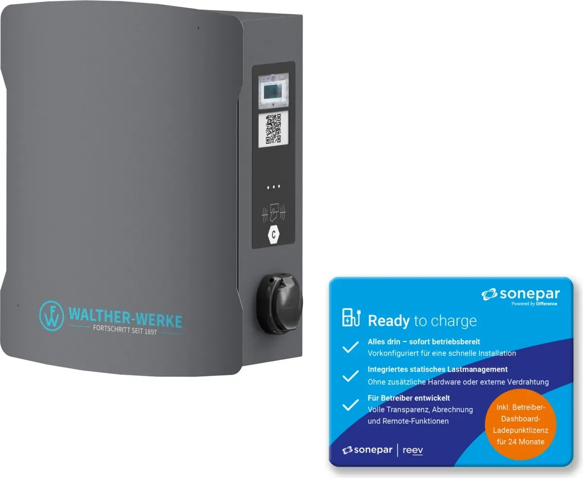 WaltherWerkeE-Mobil. Wallbox smartEVO duo+ LST Gewerbe 2xStDose W1