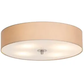 QAZQA Modern Country Deckenleuchte 4-flammig rund beige